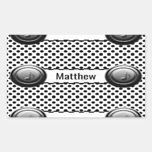 Personalised Cassette Player Rectangular Sticker