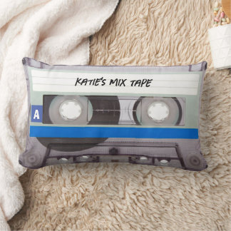 Personalised Cassette Tape Lumbar Accent Pillow