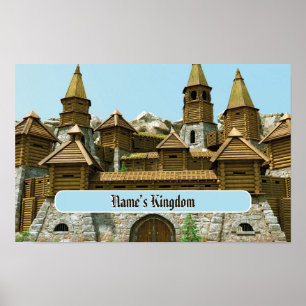 Personalised Castle for Kids Poster