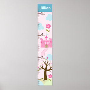 Personalised Castle/Princess Dreams Growth Chart