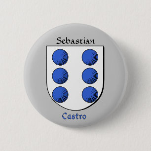 Personalised Castro Historical Shield 6 Cm Round Badge