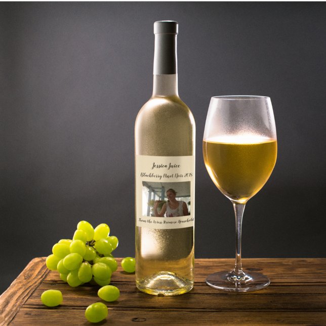 Personalised Casual Tan  | Photo | Wine Label (Creator Uploaded)