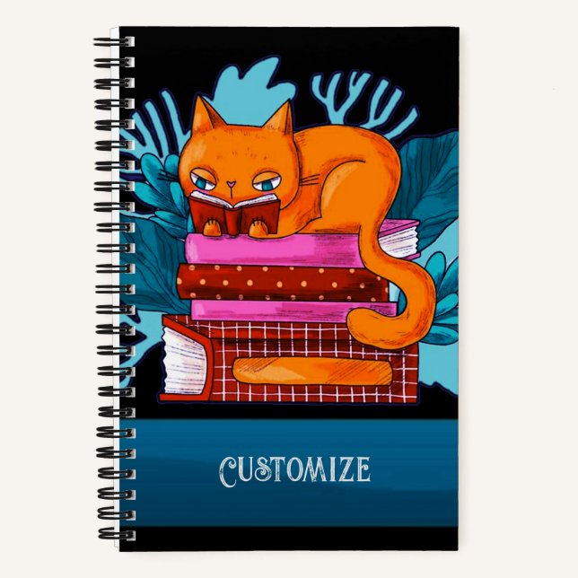 Personalised Cat Approved Books Custom Notebook (Front)