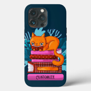 Personalised Cat Approved Books Teal iPhone 13 Pro Case
