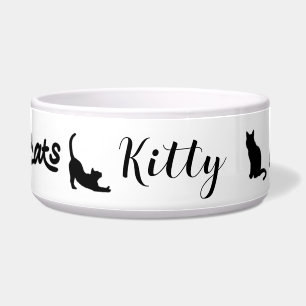 Personalised Cat Bowl - Custom Name Ceramic Dishwa