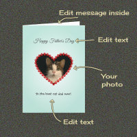 Personalised cat dad photo Fathers Day