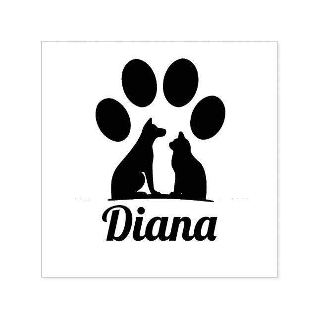 Personalised Cat & Dog Paw Print Self-inking Stamp (Design)
