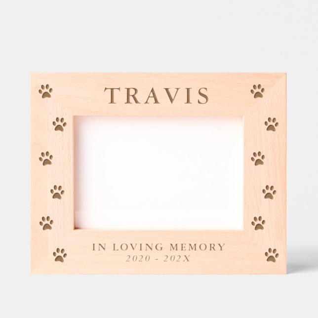 Personalised Cat Dog Pet Memorial  Etched Frames (Front)