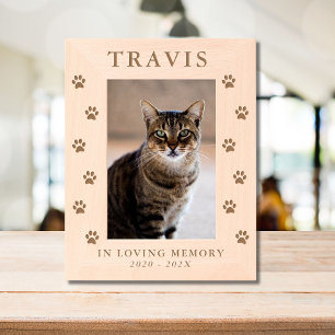 Personalised Cat Dog Pet Memorial  Etched Frames