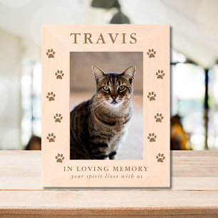 Personalised Cat Dog Pet Memorial Etched Frames