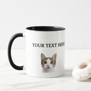 Personalised Cat Face Name Pet Lover Owner Mug