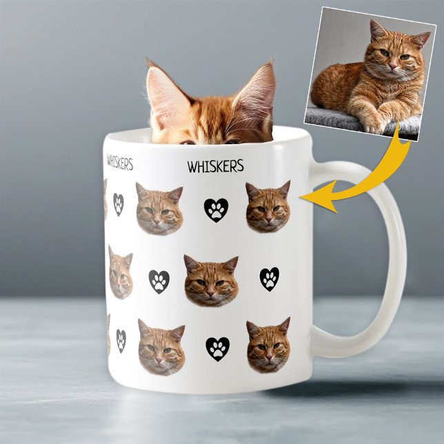 Personalised Cat Face Photo Coffee Mug (Creator Uploaded)