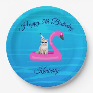 Personalised Cat Floatie Paper Plate
