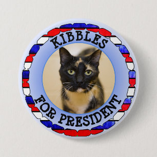 Personalised Cat for President Button