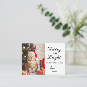 Personalised Cat Holiday Cards, Pet Christmas Card
