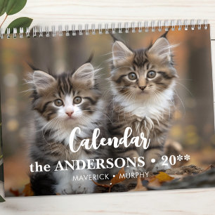 Personalised Cat Lover Family Custom Photos 2026 Calendar