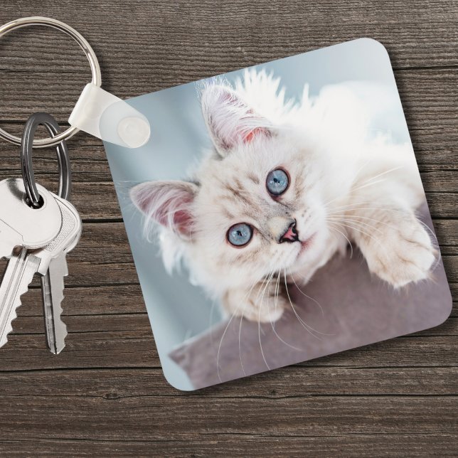 Personalised Cat Lover Pet Photo Key Ring (Personalized Cat Lover Pet Photo keychain )