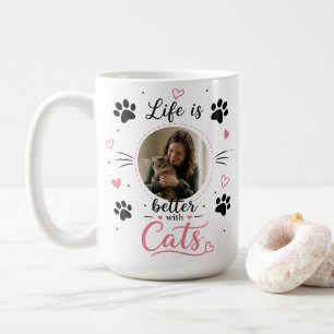 Personalised Cat Lover Photo Mug with 2 Photos