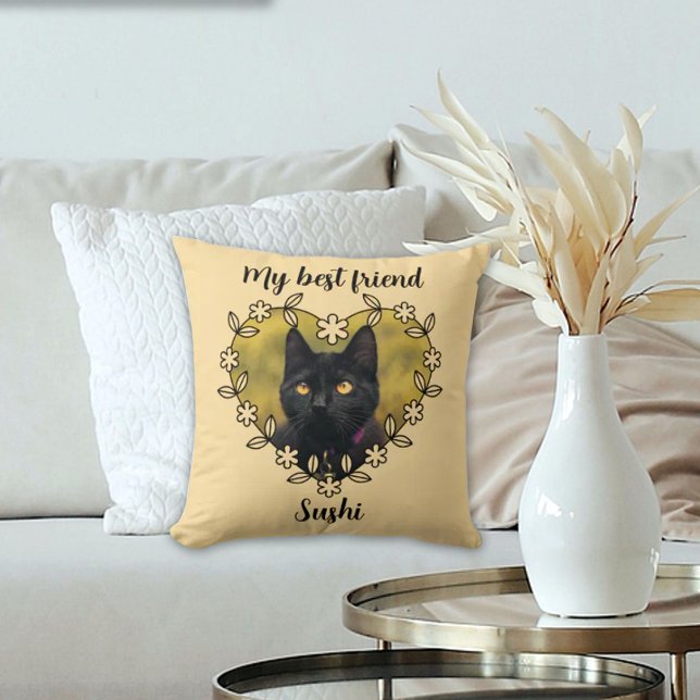 Personalised Cat Lover Throw Pillow (Creator Uploaded)