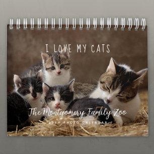 Personalised Cat Lovers 2025 Photo Calendar