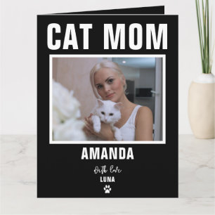 Personalised Cat Mum Custom Photo Card