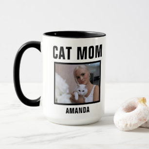 Personalised Cat Mum Custom Photo  Mug