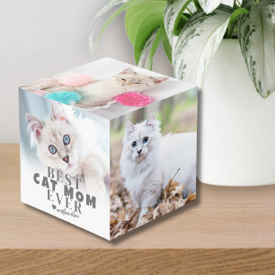 Personalised Cat Mum Keepsake Pet Photo Cube