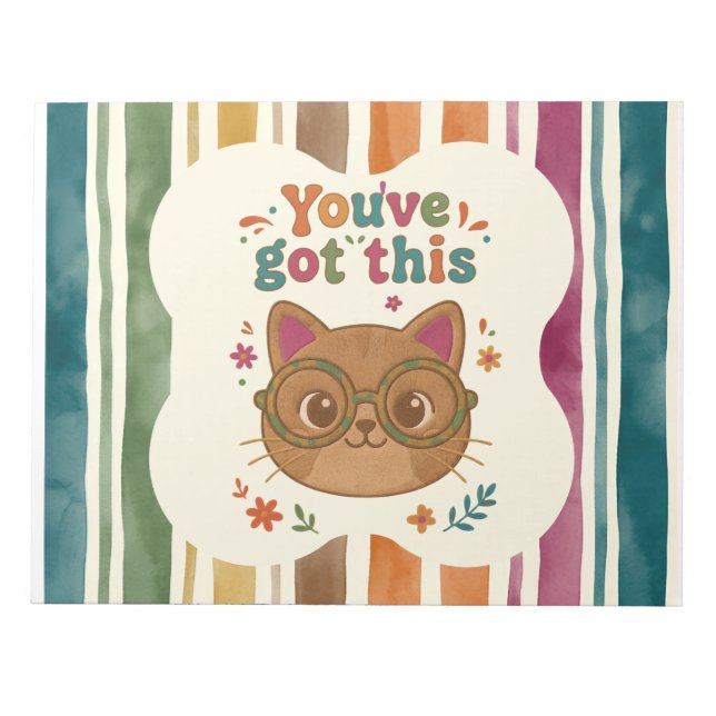 Personalised Cat Notebook | School Journal Notepad (Front)