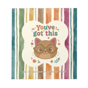 Personalised Cat Notebook School Journal Notepad