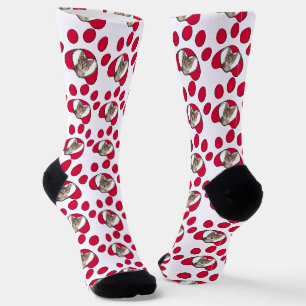 Personalised Cat or Dog Paw Photo Pattern Socks