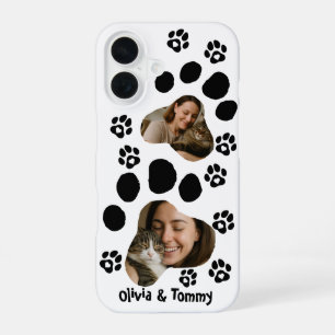 Personalised Cat Paw Print Photo Phone Case