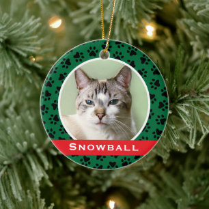 Personalised Cat Pet Photo Ornament