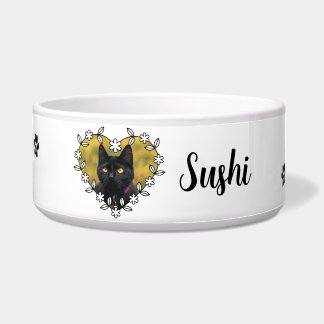 Personalised Cat Photo Ceramic Pet Bowl