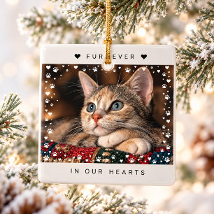 Personalised Cat Photo Memorial Pet Remembrance Ceramic Ornament