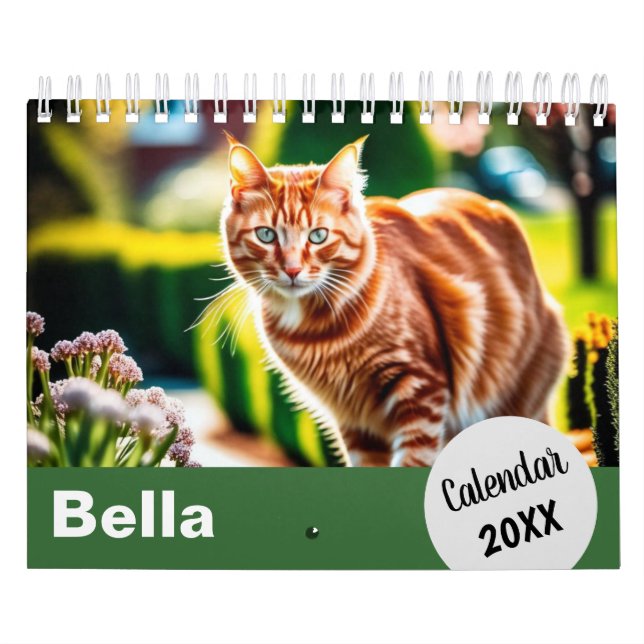 Personalised Cat Photos Pet Year Create Your Own Calendar (Cover)