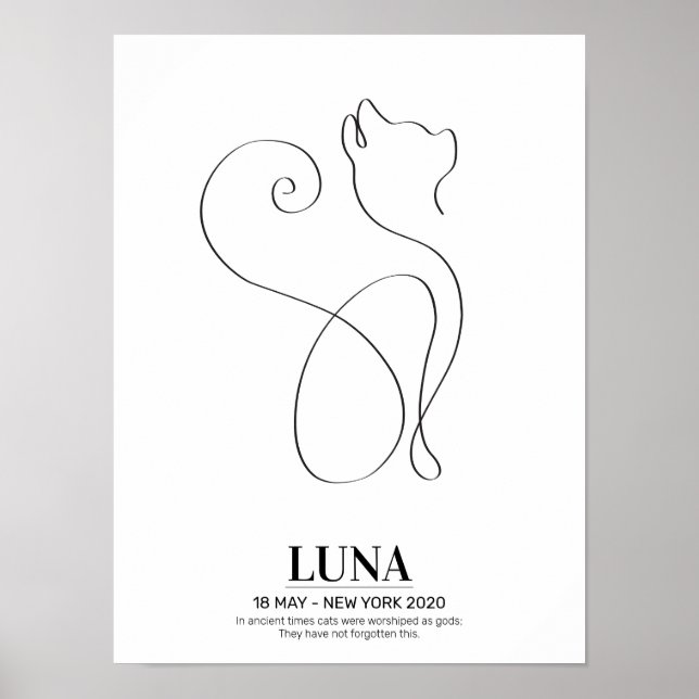 Personalised Cat Poster (Front)