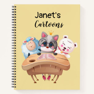 Personalised Cat Sketchbook Notebook