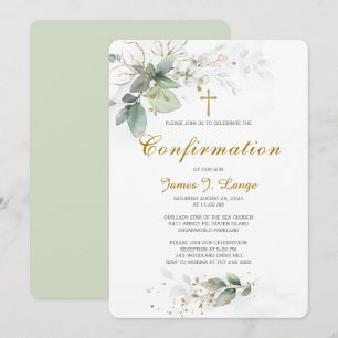 Personalised Catholic Confirmation  Invitation