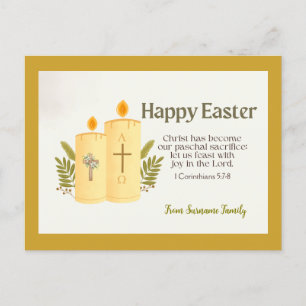 Personalised Catholic Easter Season Postcard