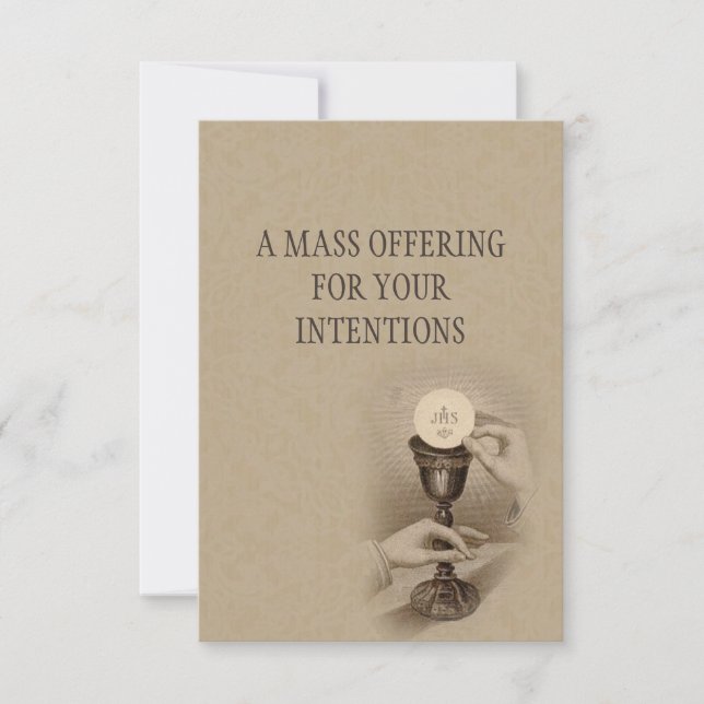 Personalised Catholic Mass Offering (Front)