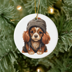 Personalised Cavalier King Charles Spaniel Dog Art Ceramic Ornament