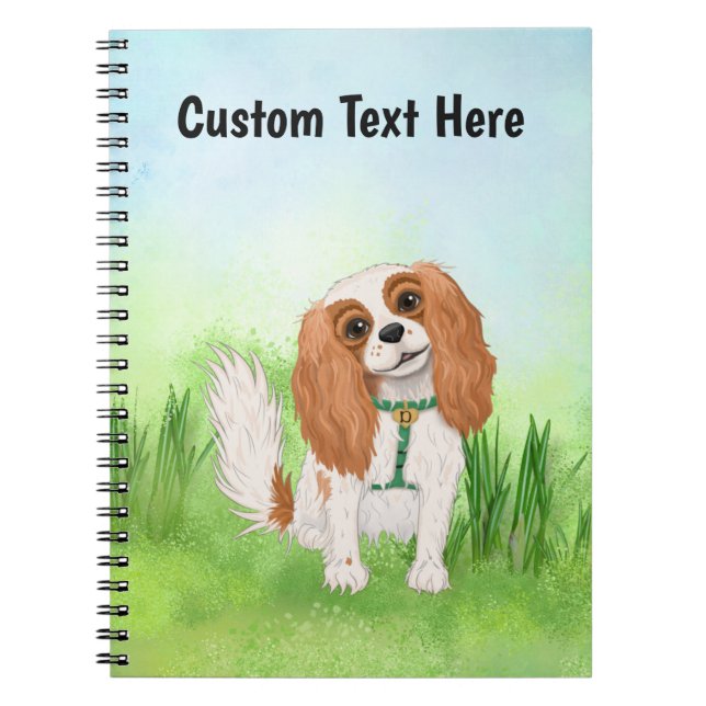 Personalised Cavalier King Charles Spaniel  Notebook (Front)