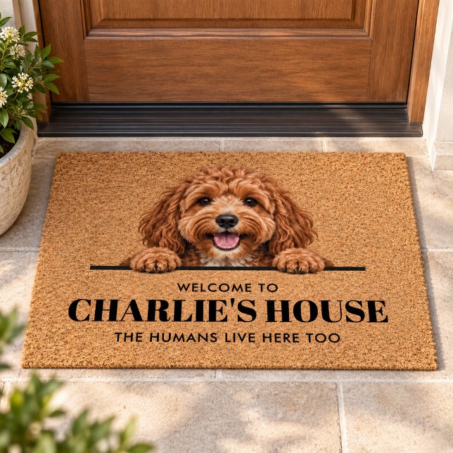 Personalised Cavapoo Dog Welcome Doormat (Personalized Cavapoo Dog Welcome Doormat
)