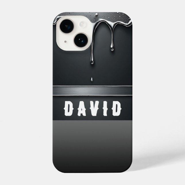 Personalised Ccustom name With Dripping Liquid iPhone Case (Back)