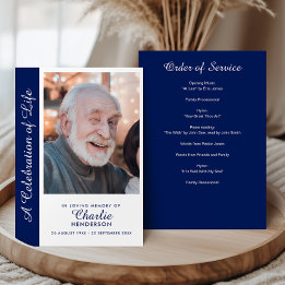 Personalised Celebration of Life Photo Memorial Program