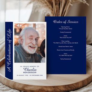 Personalised Celebration of Life Photo Memorial Program