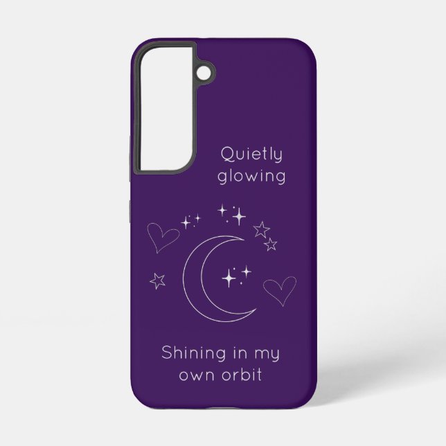 Personalised Celestial Line Art Purple Phone Case (Back)