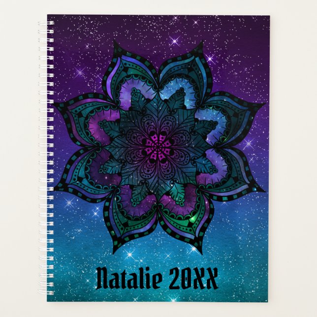 Personalised Celestial Mandala Planner (Front)