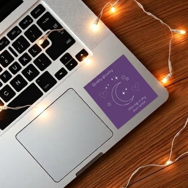 Personalised Celestial Moon & Stars Laptop Sticker (Creator Uploaded)