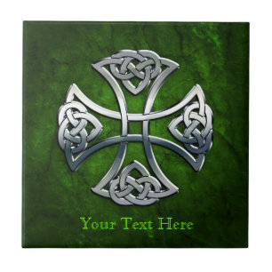 Personalised Celtic Cross Ceramic Tile